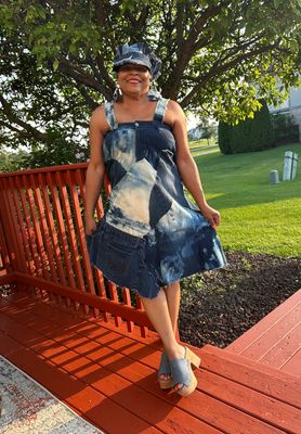 Repurposed Overall Denim Dress