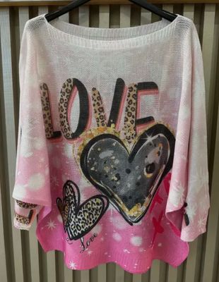 LOVE Pink Sweater