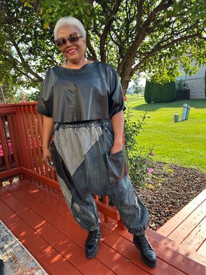 A Touch of Leather Harem Jeans