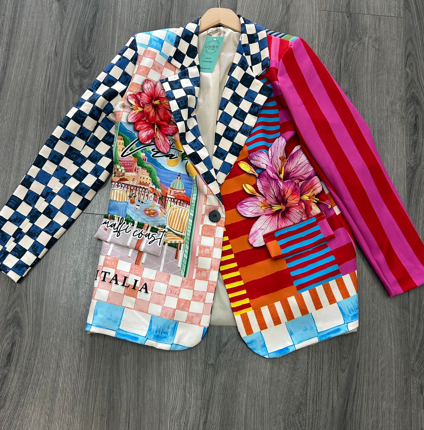 Italian Multi Print Floral Blazer