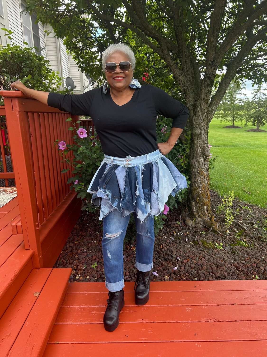 Repurposed Denim Skirt Belt