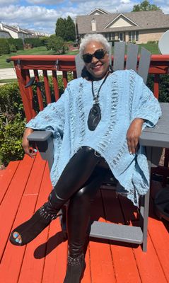 Ripped Denim Oversize Poncho