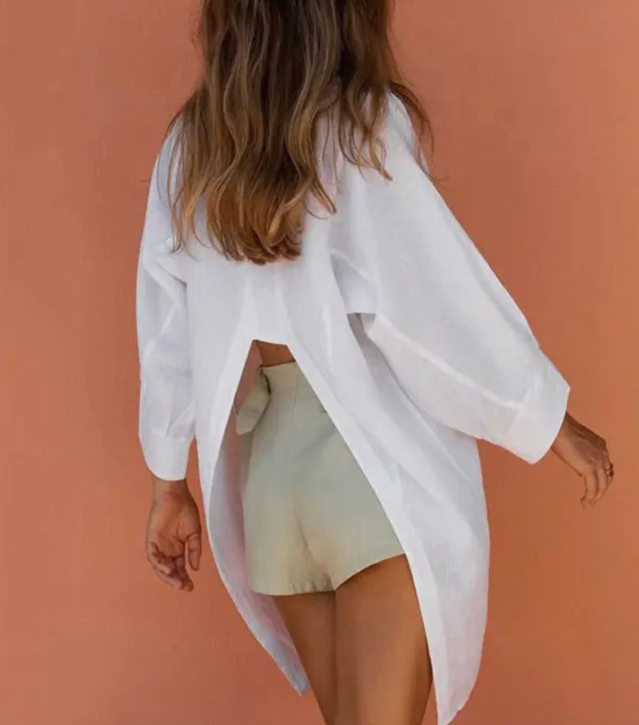 Split Front White Top