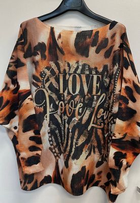 LOVE Leopard Sweater