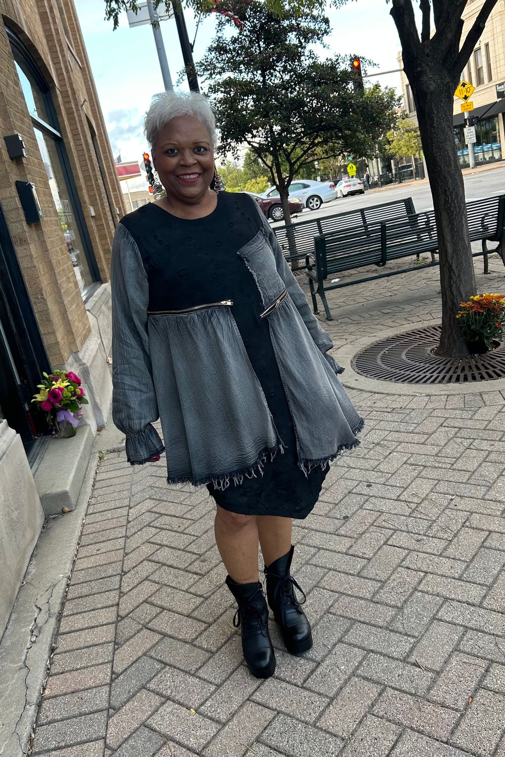Distressed Oversize Dress/Top