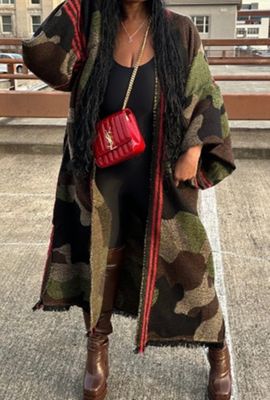 Camouflage Cardigan Duster