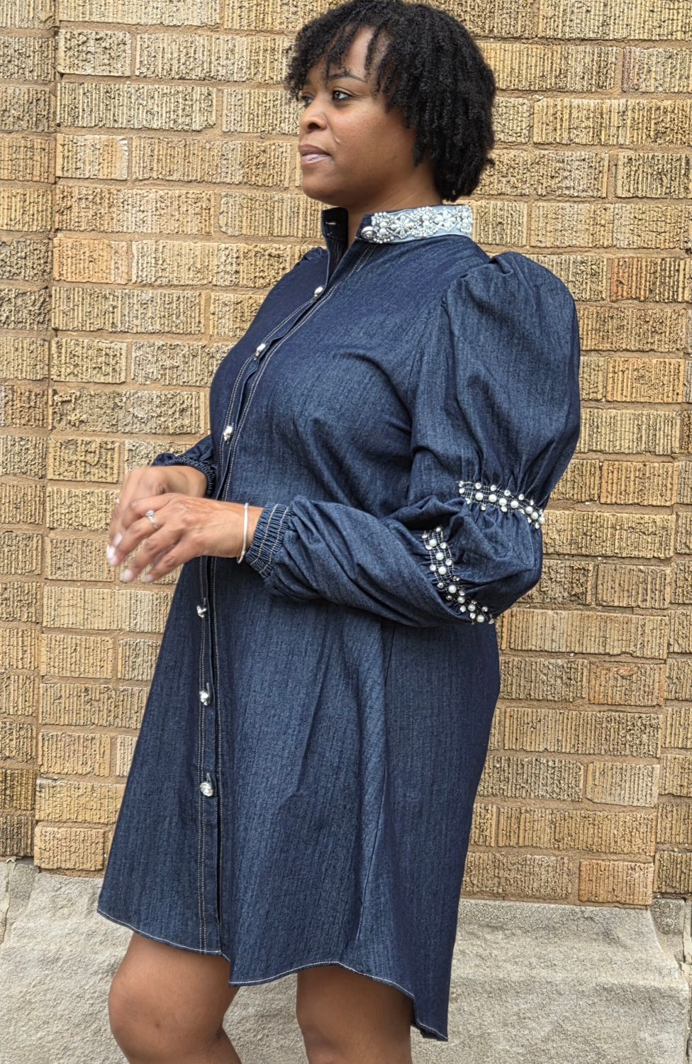 Gemstone Denim Dress