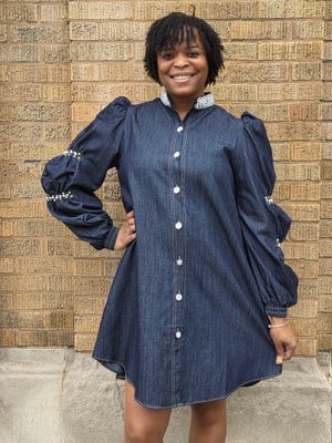 Gemstone Denim Dress