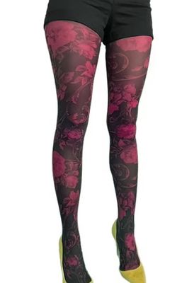Pink Flower Tights