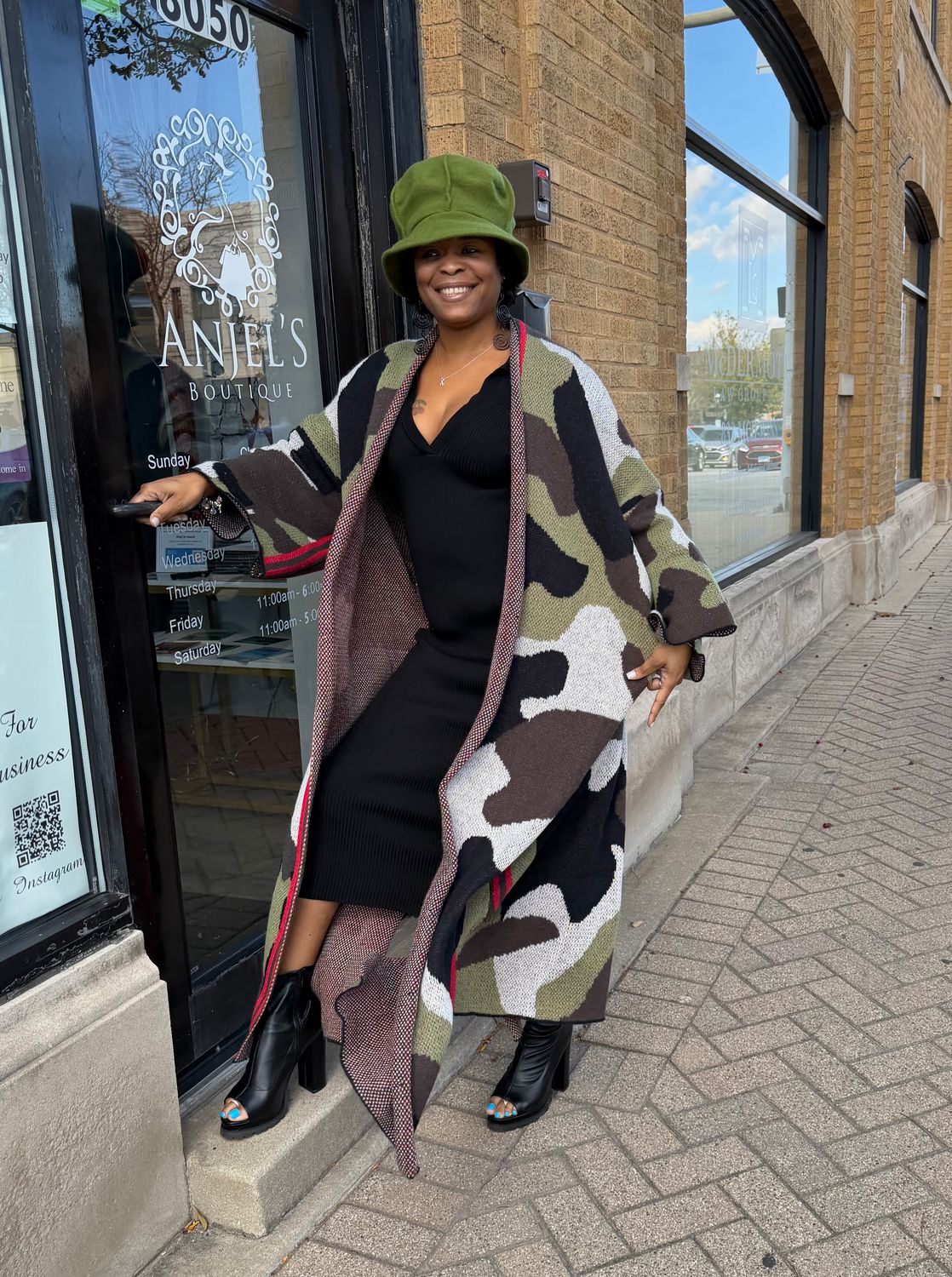 Camouflage Cardigan Duster