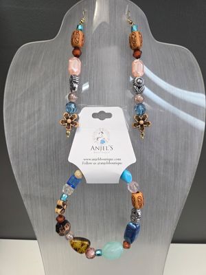 Handcrafted Beaded Earrings &amp; Bracelet