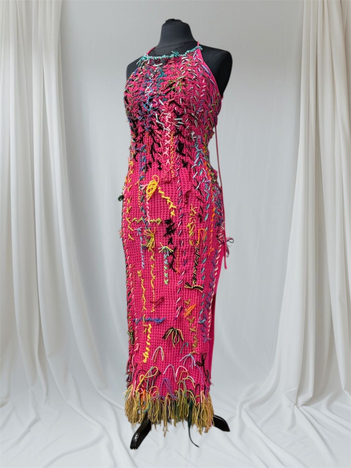 Artisan Textile Halter Dress