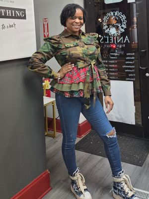 Mixed Camo Plaid Jacket