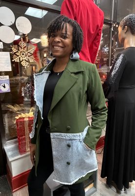 Denim Accent Blazers