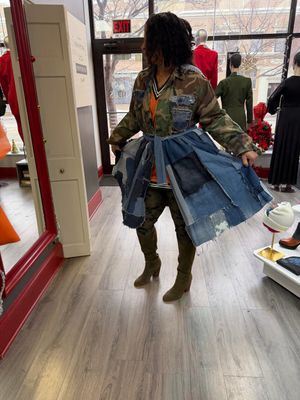 Denim Mixed Camo Jacket/Dress