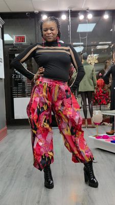 Dramatic Ruffle Joggers - Holiday Mix