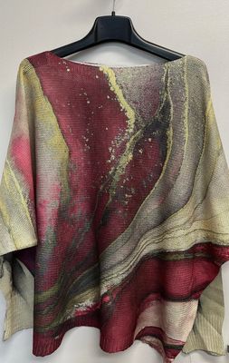 Burgundy Tie Dye Sweater