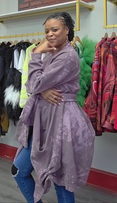 Tie Dye Bohemian Sweater Dress - Purple