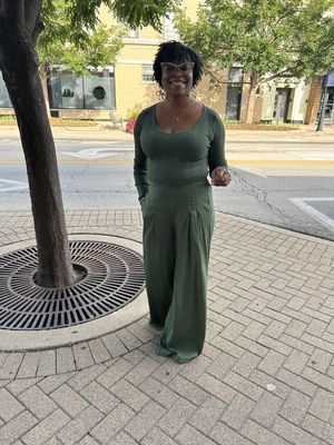 Chic Knit Top &amp; Linen Pants Set