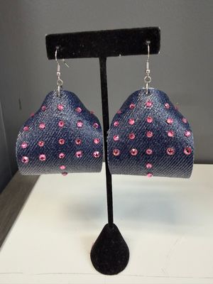 Denim Cup Earrings