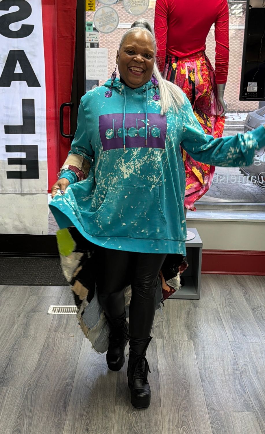 Draped Tie Dye Sweatshirts