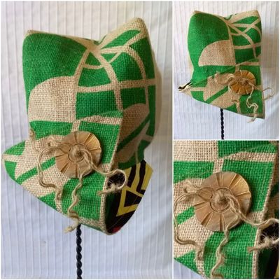 Stef-N-Ty Green Natural Hat