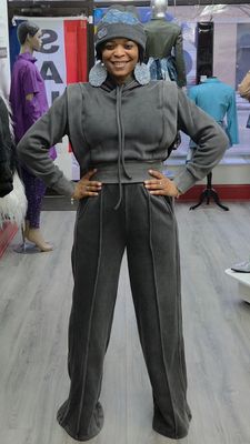 Crop Hoodie Jogger Set