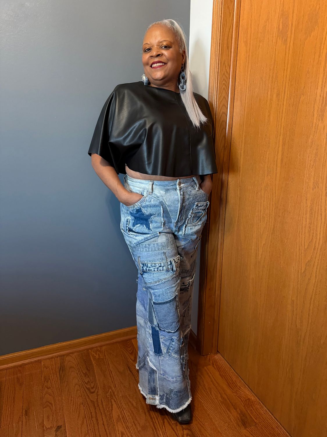 Denim Patchwork Jeans