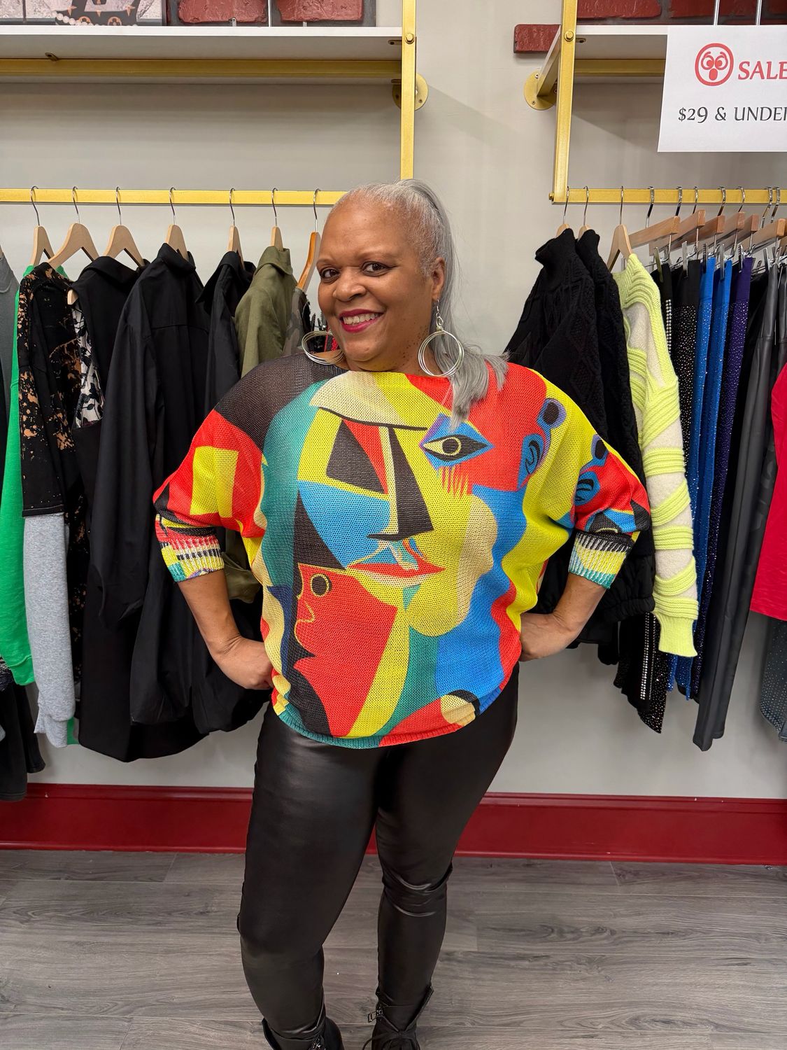 Vipica Orange Picasso Sweater