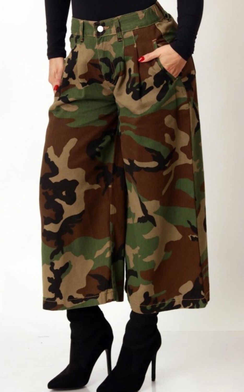 Camo Wide Leg Gauchos