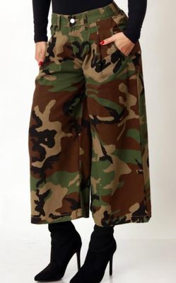 Camo Wide Leg Gauchos