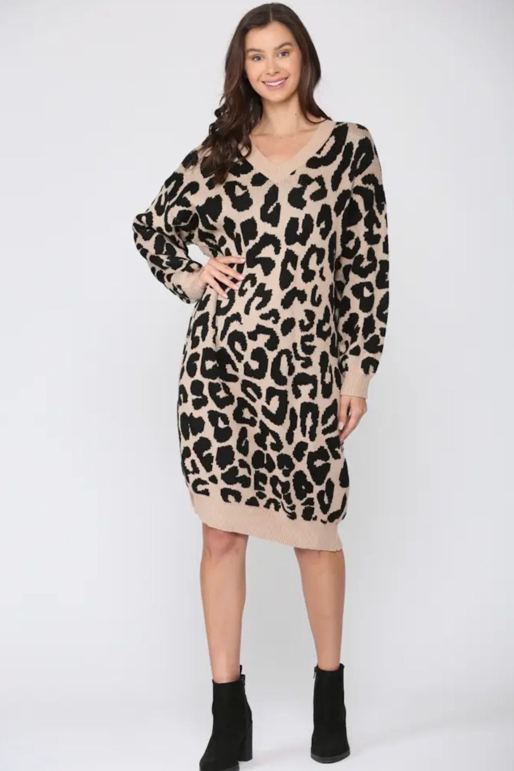 Leopard Sweater Dress