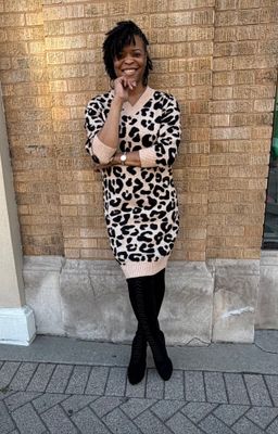 Leopard Sweater Dress
