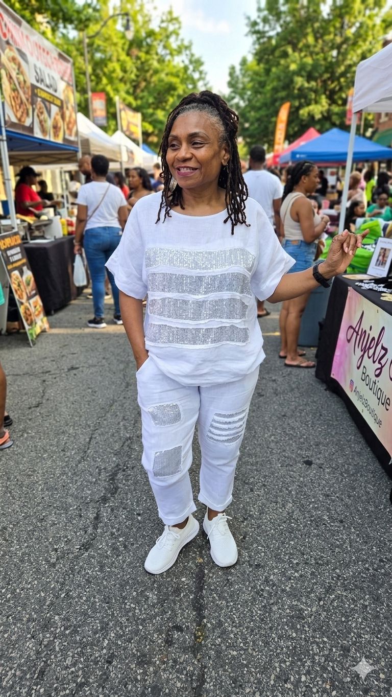 Shimmer Breeze Italian Linen Set