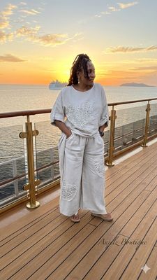 Sequin Heart Linen Tunic