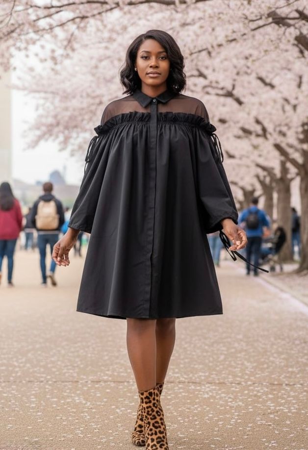 Oversized Organza Tunic