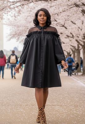 Oversized Organza Tunic