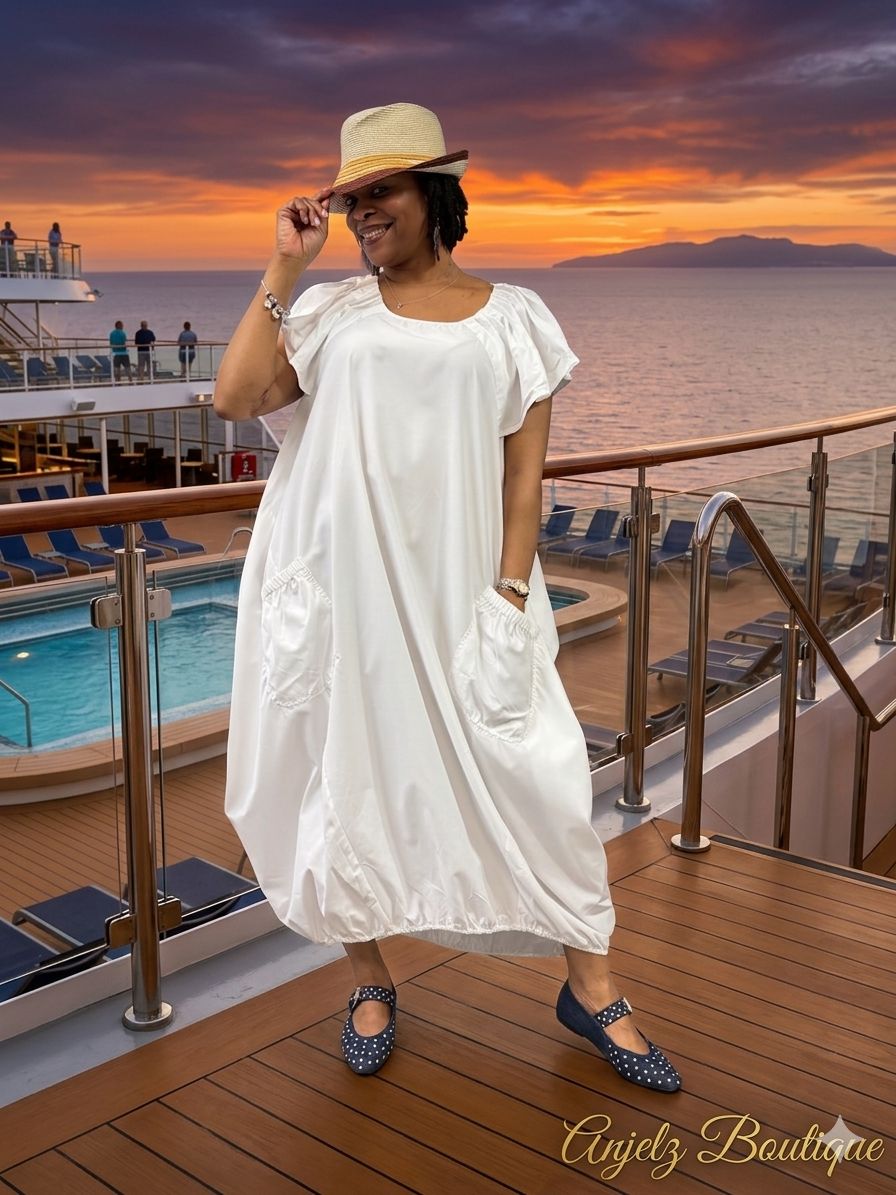 Cap Sleeve Balloon Dress