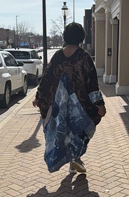 Draped Tie Dye Sweatshirt