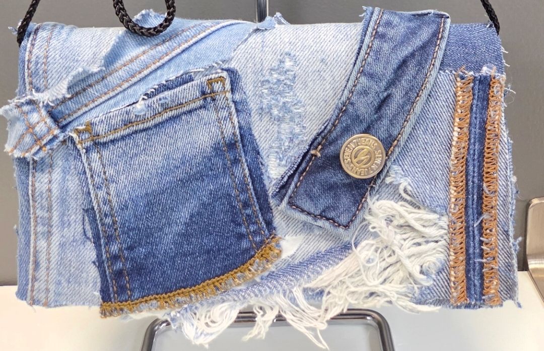 Handmade Denim Clutch
