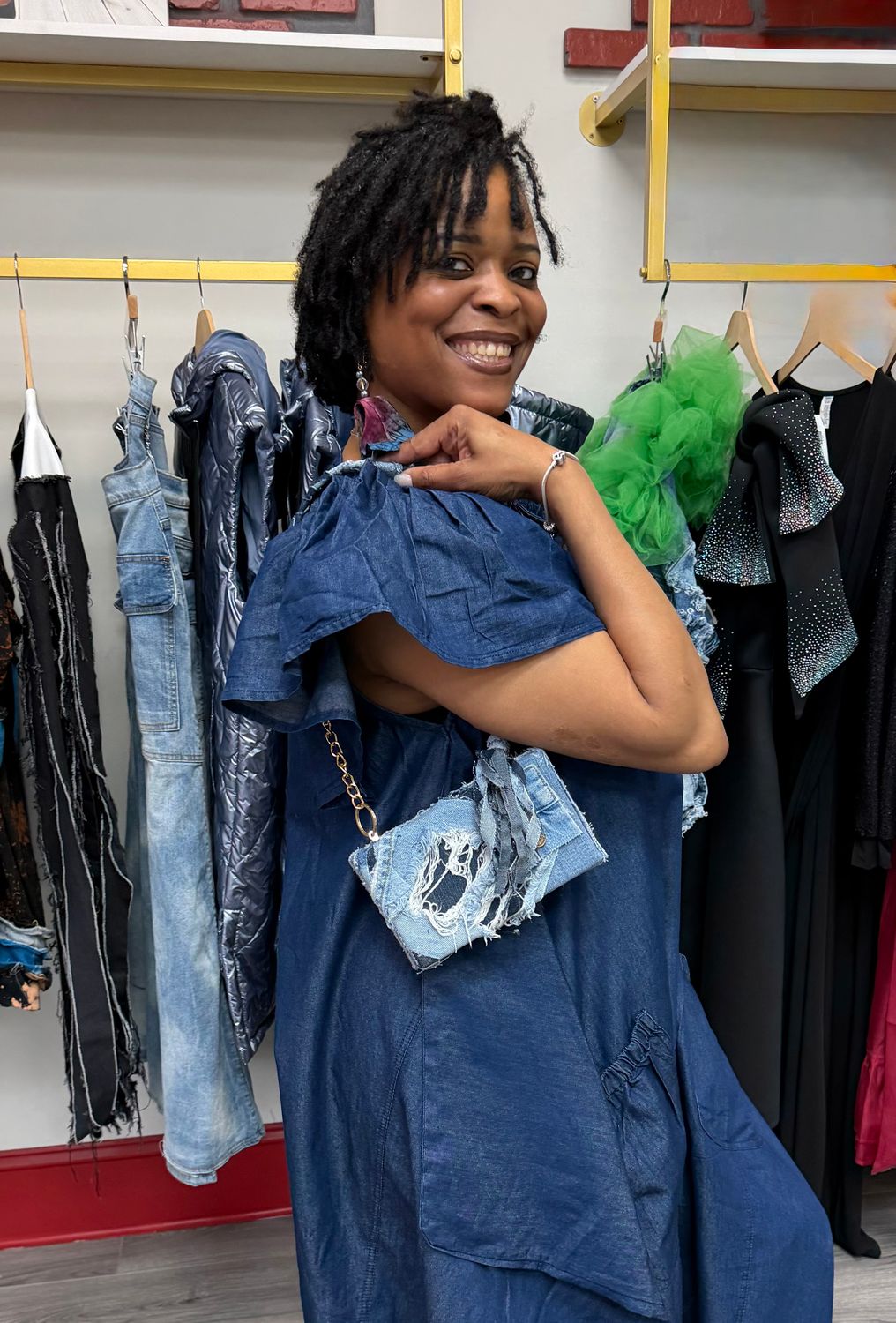 Handmade Denim Clutch
