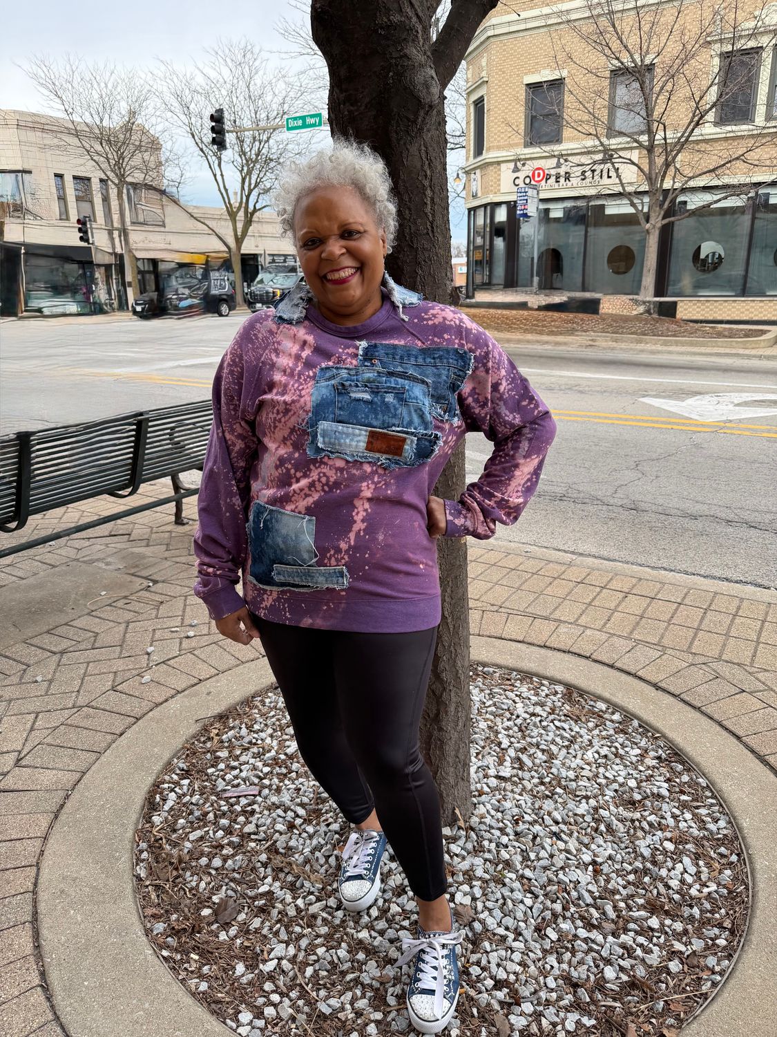 Purple Tie Dye Sweatshirt