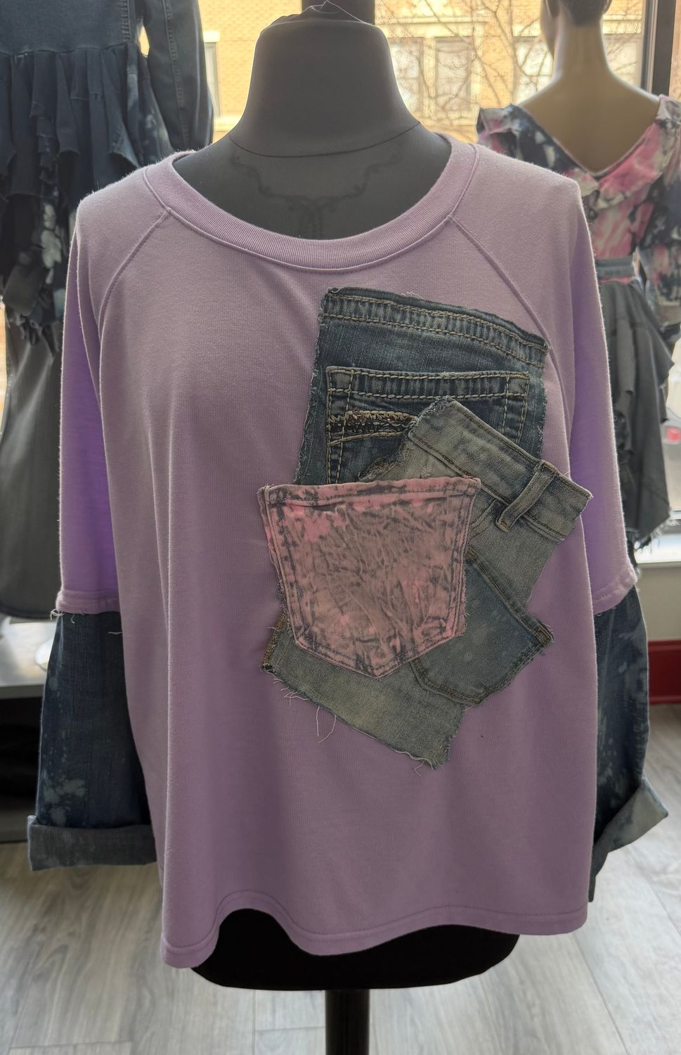 Lilac Patchwork Sweater