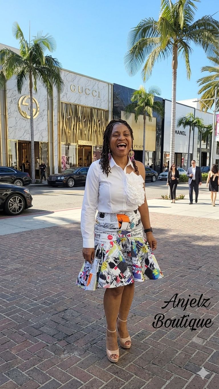 White Rose Button Up Top