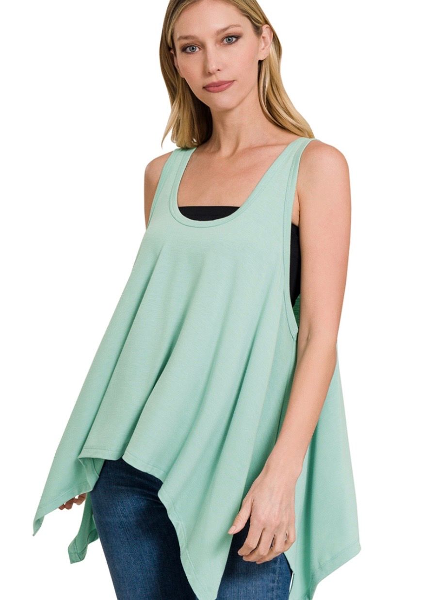 Turquoise Shark Bite Top