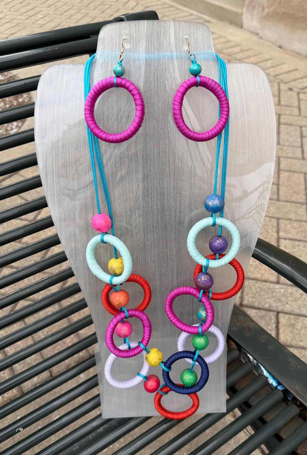 Tagua Ring Necklace Set