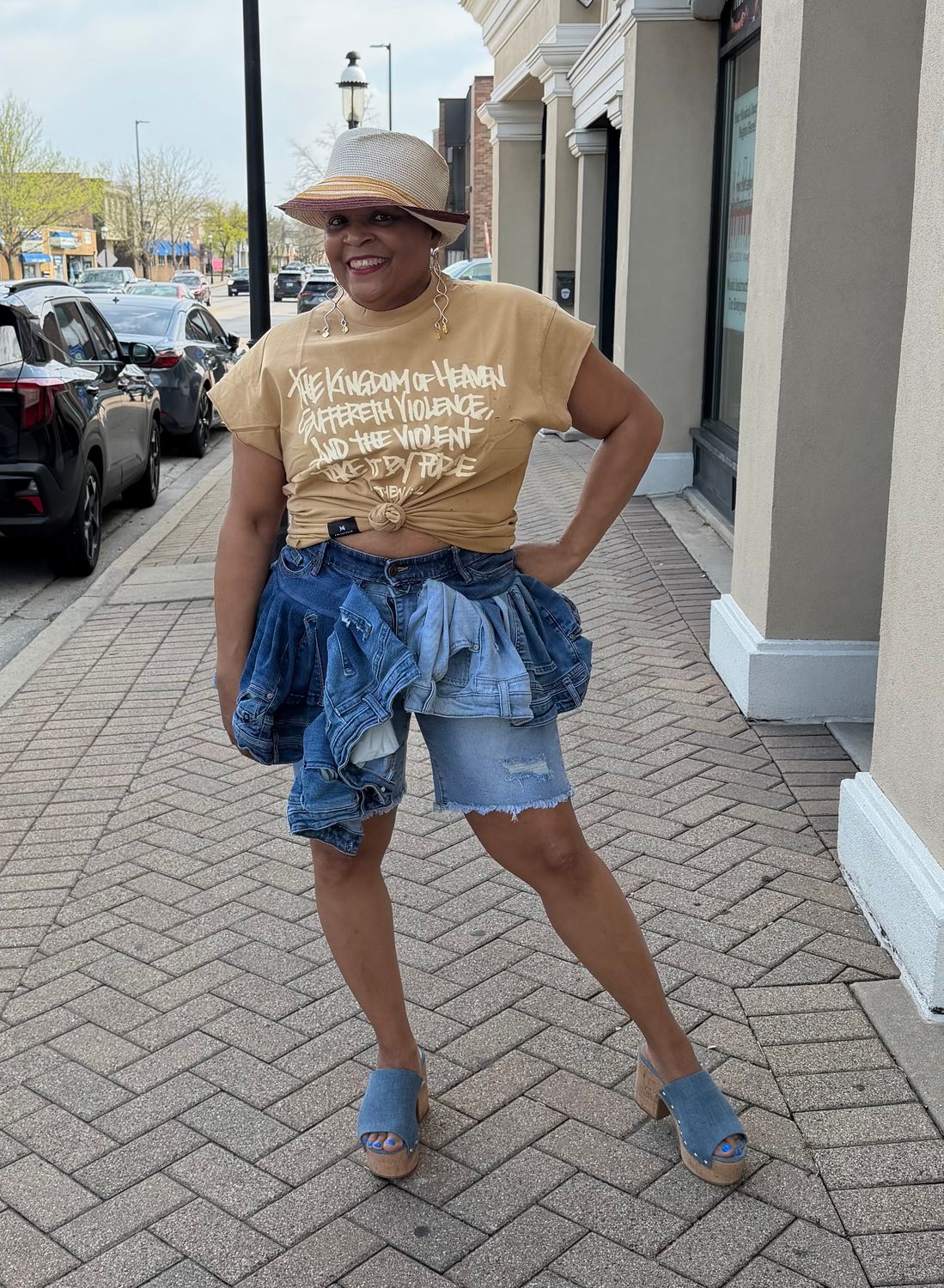 Denim Distressed Skirt Belts