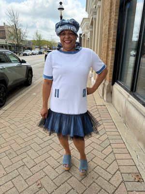 Denim Tulle Dress