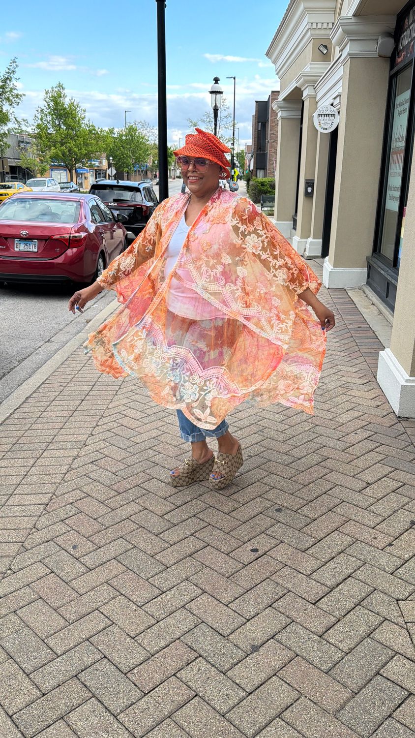 Shibori Lace Kimono