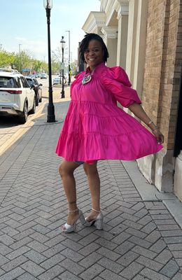 Butterfly Dress - Fuchsia